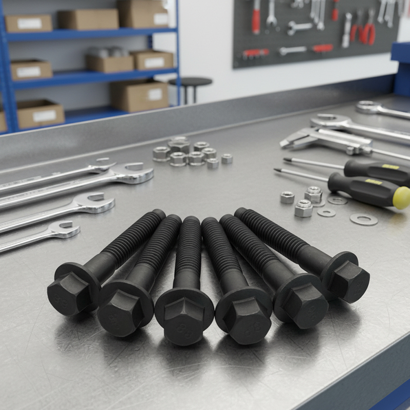 M8×40 Carbon Steel Grade 8.8 Black Sylinder Head Flens Bolter M8×40 Carbon Steel Grade 8.8 Black Sylinder Head Flens Bolter