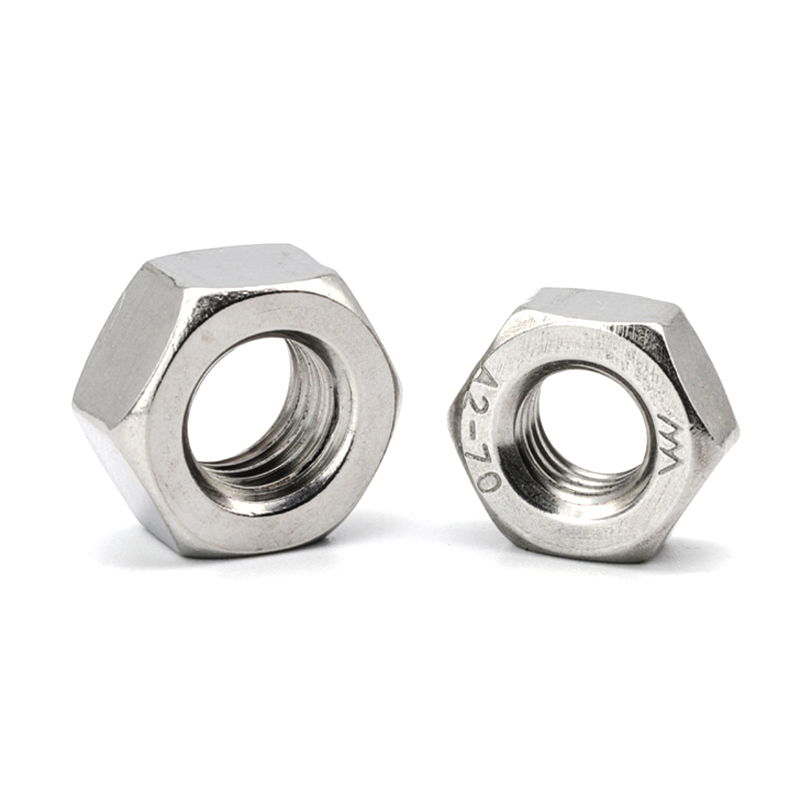 DIN934 M1.2 rustfritt stål 304 sekskantmuttere